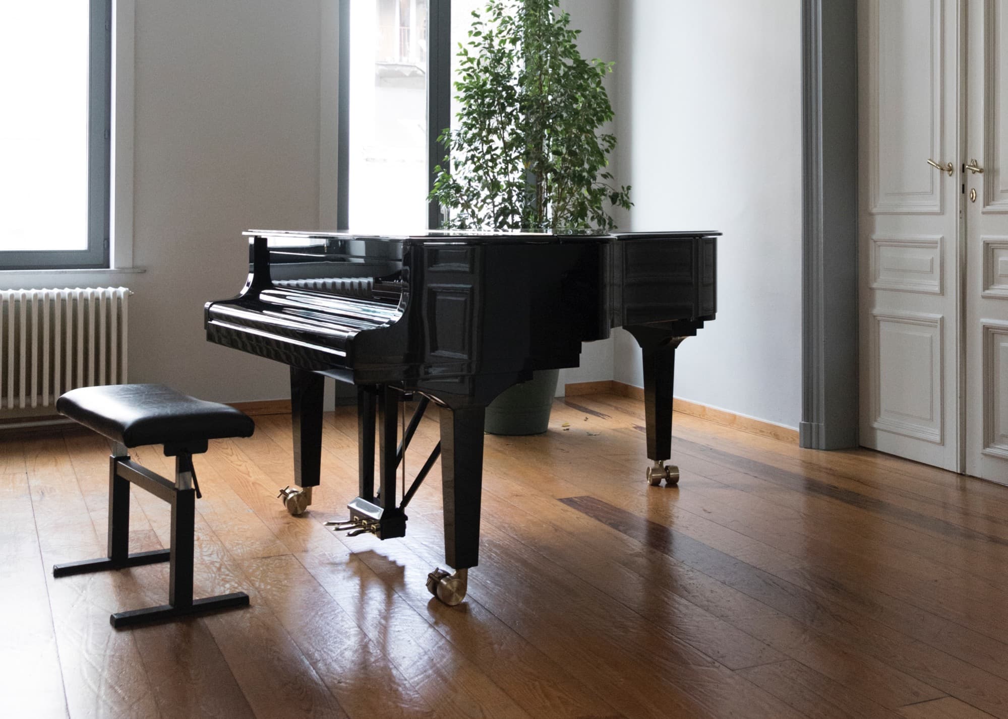 Grand piano in an elegant room